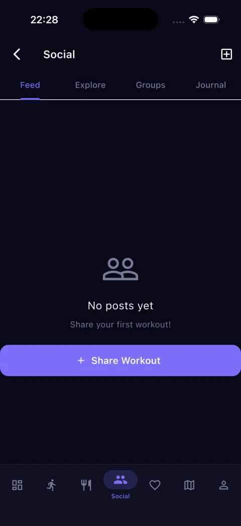 Fitness community app activity feed showing friends' workouts and cheers